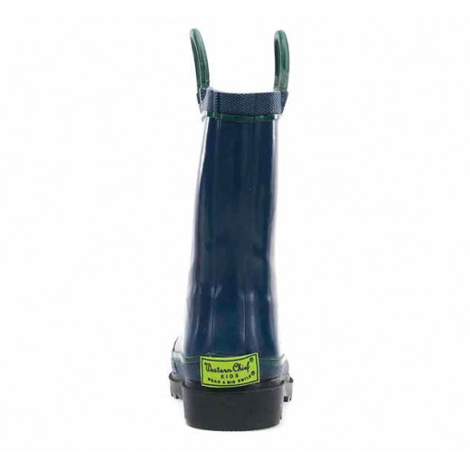 Western Chief Kids Firechief Rain Boot, Navy Color, Size 22