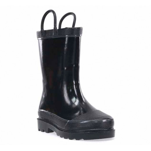 حذاء المطر للأطفال، باللون الأسود، مقاس 22 من ويسترن شيف
