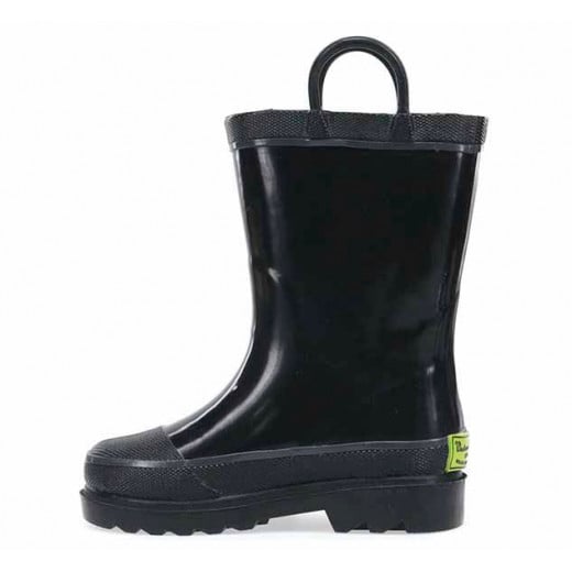 Western Chief Kids Firechief Rain Boot, Black Color, Size 28