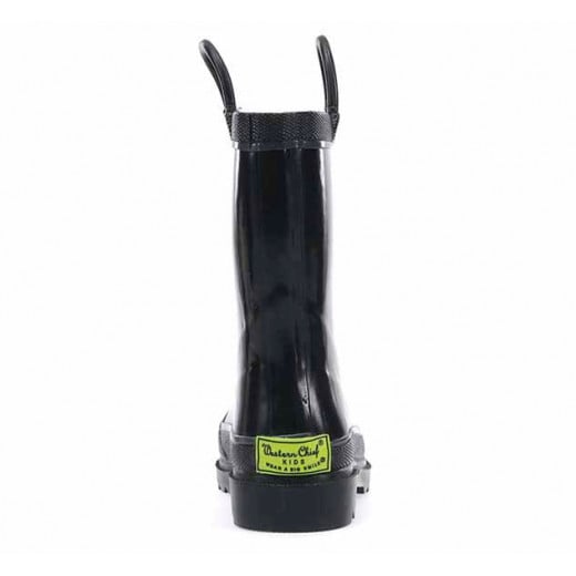 Western Chief Kids Firechief Rain Boot, Black Color, Size 27