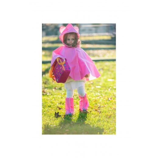 Oops Bag Lunchbox With Raincoat And Overshoes Forest, Pink Color