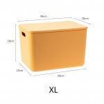 صندوق تخزين مع غطاء, باللون الأصفر, 36*25.3*24 سم