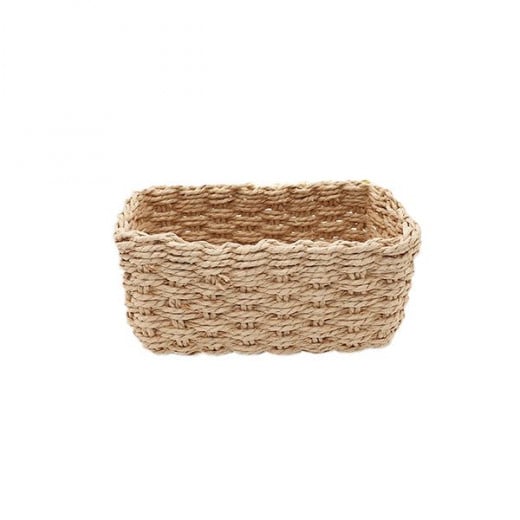 Weva stack faux rattan storage basket set - 3 pcs - natural