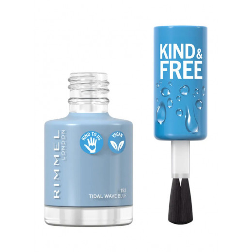 Rimmel London Kind and Free Clean Nail Polish, Light Blue Color 152, 8 Ml