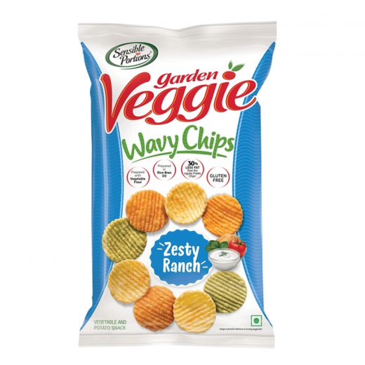 Hain Sensible Portion Garden Veggie Wavy, Zesty Ranch Flavor Chips, 120 ...
