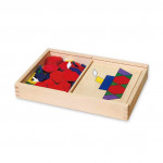 Viga Kids Wooden Pattern Board and Blocks