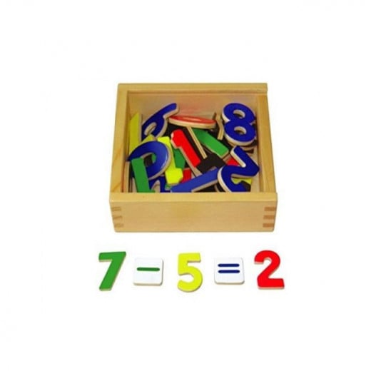 أرقام خشبية مغناطيسية للأطفال، 37 قطعة من فيجا