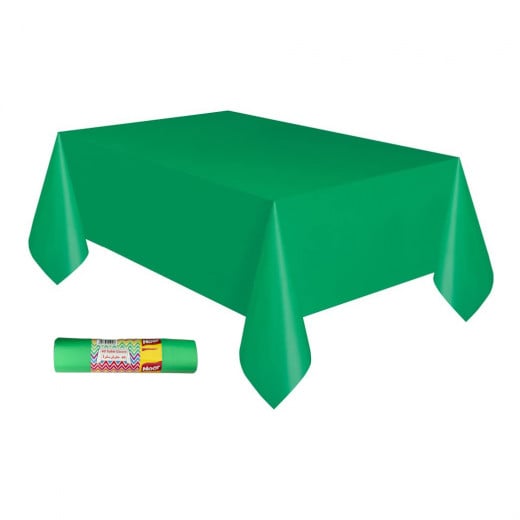 مفرش سفرة عريض بلاستيك، باللون الأخضر, 110 × 90 سم, 40 قطعة من نور