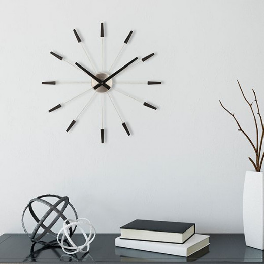 Nextime plug inn wall clock, black color