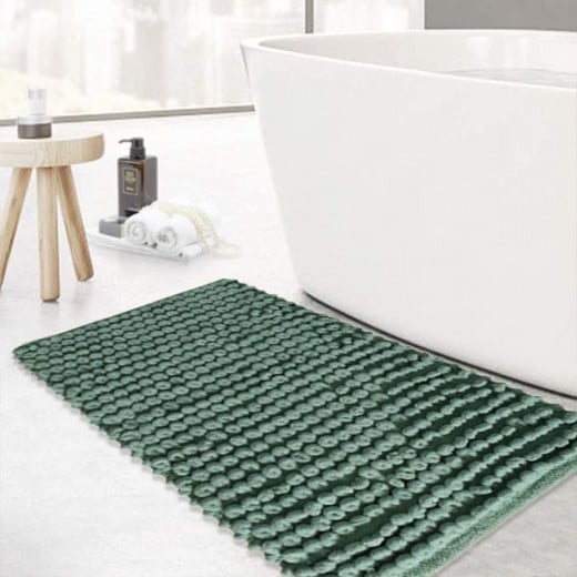 أرضية حمام مصنوعه من قطن, باللون الأخضر, 60 × 120 سم من نوفا هوم