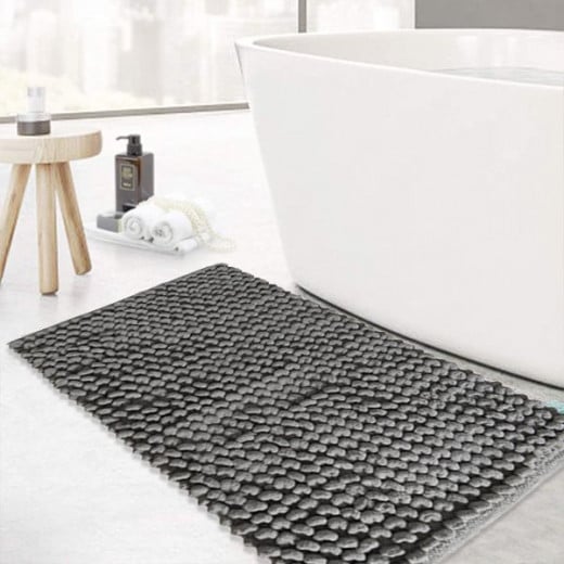 أرضية حمام مصنوعه من قطن, باللون الفضي, 60 × 120 سم من نوفا هوم
