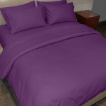 Fieldcrest plain duvet cover, cotton, dark purple color, super king size