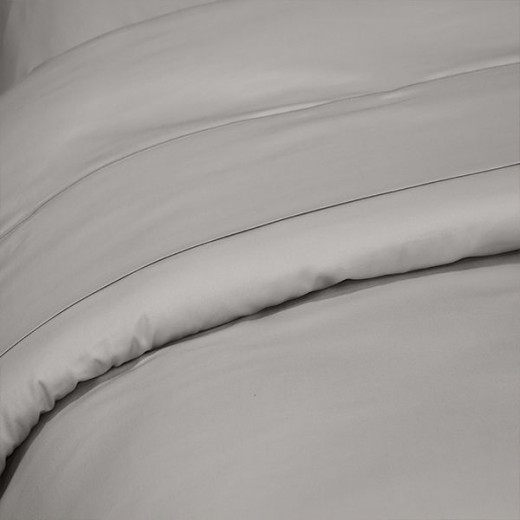 Fieldcrest plain duvet cover, cotton, grey color, twin size