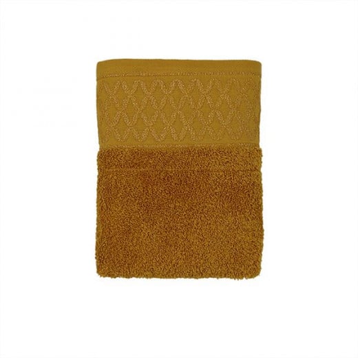 Nova home carrara  jacquard towel, yellow color, 50x90 size