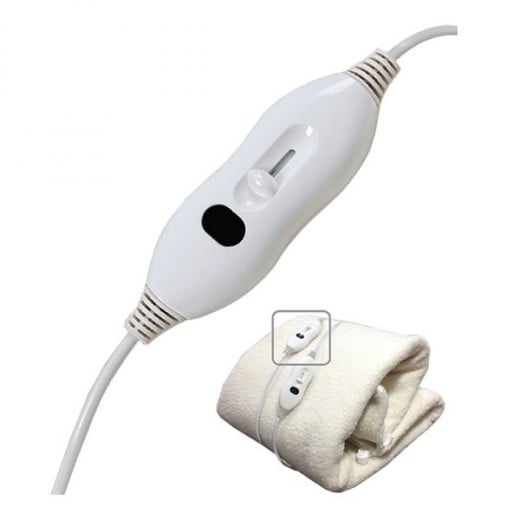 Trust sherpa electric blanket oversheet with controller, queen, white (with warranty)