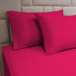 Fieldcrest plain pillowcase set, cotton, fuchsia color, 2 pieces