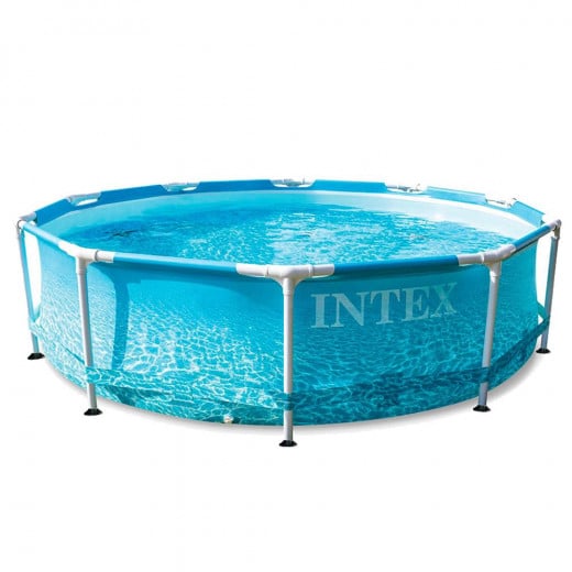 Intex Beachside Metal Frame Pool, Without Filter, 3.05 X 0.76