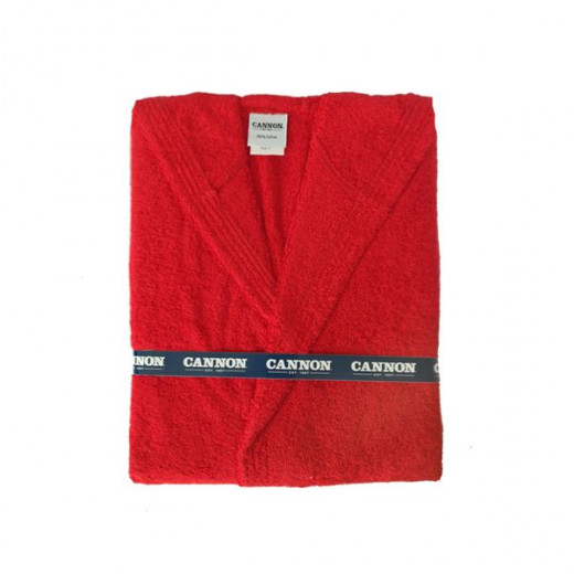 Cannon Plain Bathrobe, Cotton, Red Color