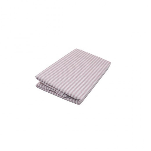 Cannon dots and stripes fitted sheet set, poly cotton, rose color, king size, 3 pieces
