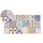 Nova home arabesque printed pvc foam kitchen mat, multicolor, 46*76 cm