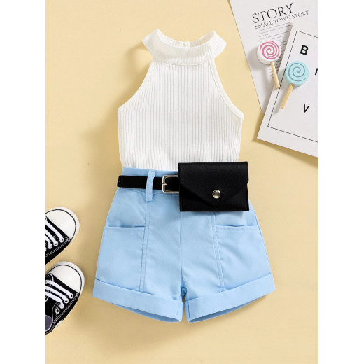 Baby Halter Top & Belted Shorts