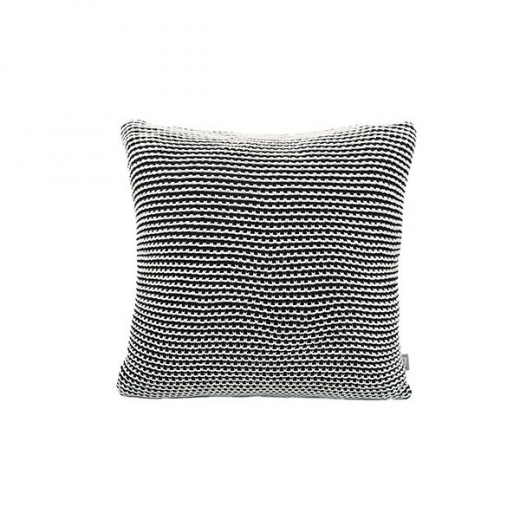 Nova home honey bee hand knitted cushion cover, black and natural color