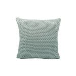 Nova Home Pearly Hand Knitted Cushion Cover, Light Green Color