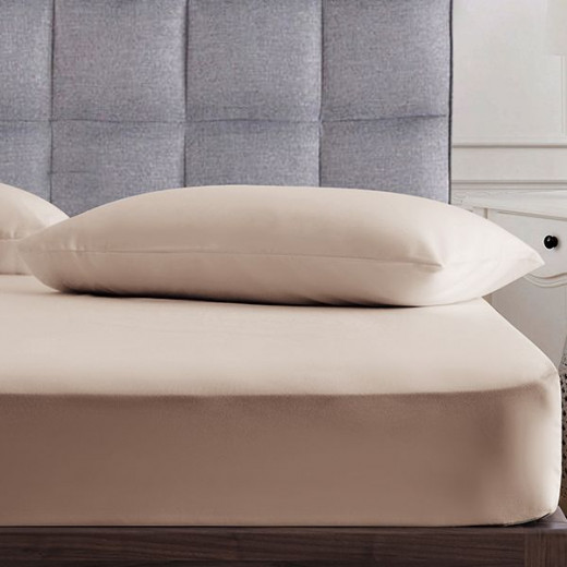 Nova Home UltraPlain Pillowcase Set, Beige Color, 2 Pieces