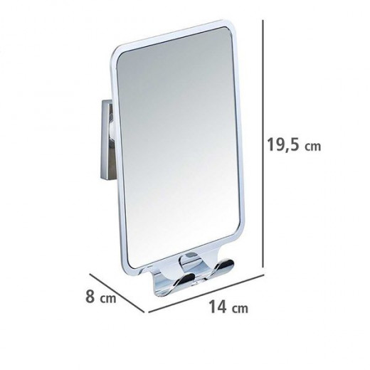 Wenko Wall Mirror "Vacuum-loc Quadro", Glass, Silver