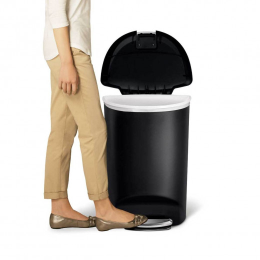 Simplehuman plastic trash bin, black color, 50 liter