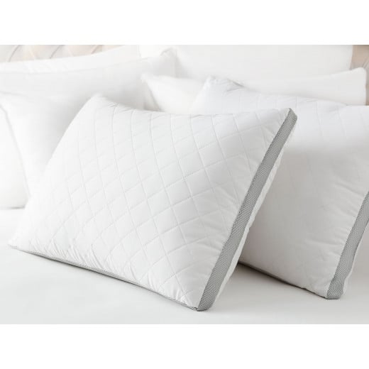 Madame Coco Air Conditioned Pillow, White And Grey Color