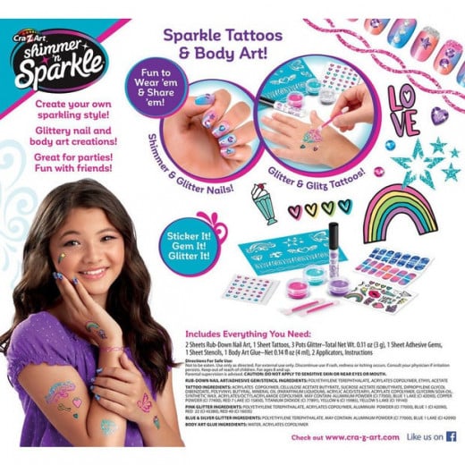 CRA-Z-ART Shimmer N Sparkle Sparkling Tattoos And Nails