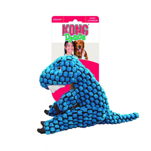 Kong Dynos T-Rex Dog Toy, Blue Color, Small