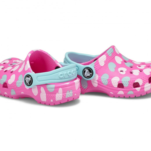 حذاء الايقونة كلاسيك للبنات ، باللون الزهري ، مقاس 24-25 من كروكس