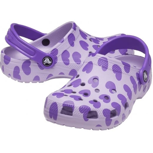 Crocs Classic Easy Icon For Girls, Purple Color, Size 29-30