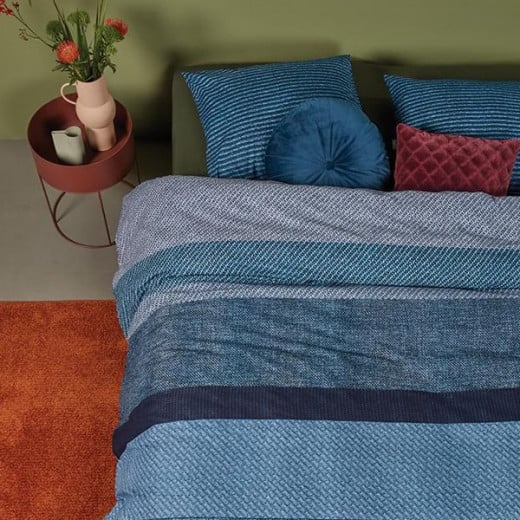 Bedding House, Duvet cover, 2 Pieces, Blue Color, Twin Size, Jacco Design