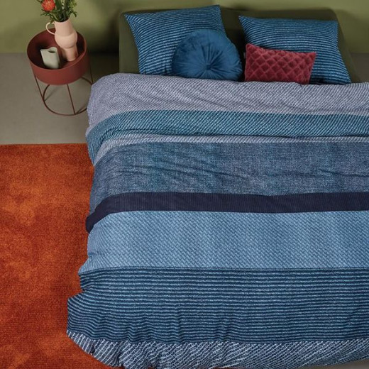 Bedding House, Duvet cover, 3 Pieces, Blue Color, King Size, Jacco Design