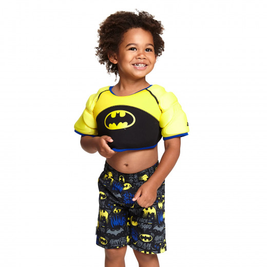 Zoggs Boys Batman Water Wings Vest, Black and Yellow Color