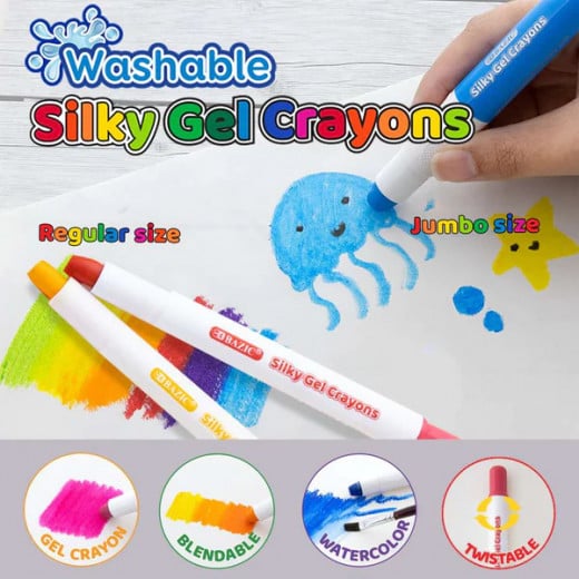 Bazic Silky Gel Crayons 24 Color