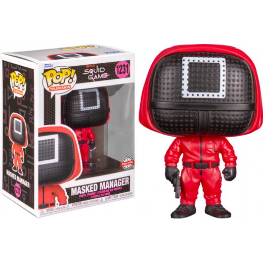 Funko Pop Tv, Squid Game, Square Masked Manager, Exclusive