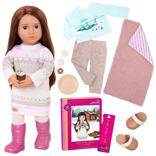 Our Generation Deluxe Log, Cabin Doll W,O Book, Sandy