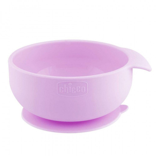 Chicco Silicone Suction Bowl, Pink Color,  +6 Months