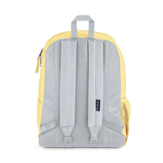 Jansport Cross Town Backpack, Pale Banana Design, Light Yellow Colors