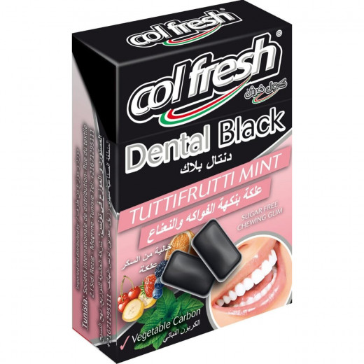 Colfresh Dental Black Chewing Gum Tuttifrutti Mint, 15 Pieces