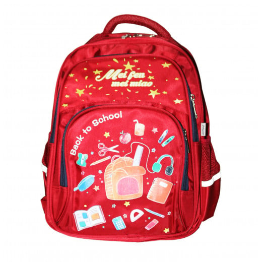 ِAmigo School Backpack, Red Color, 40 Cm