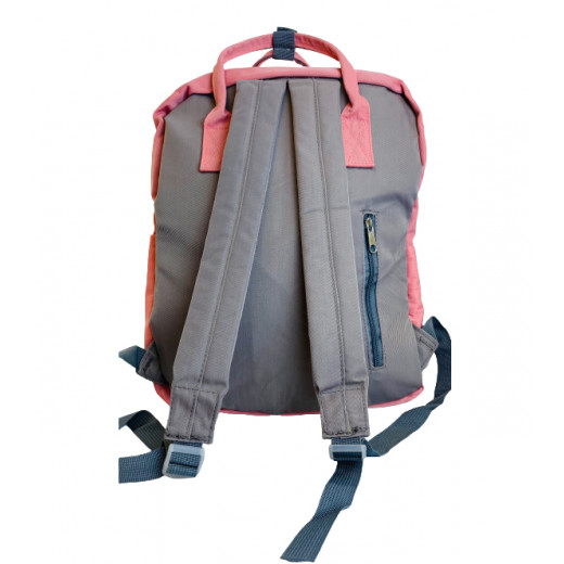 حقيبة مدرسية جفت تد، باللون الزهري والرمادي، 43 سم من أميجو