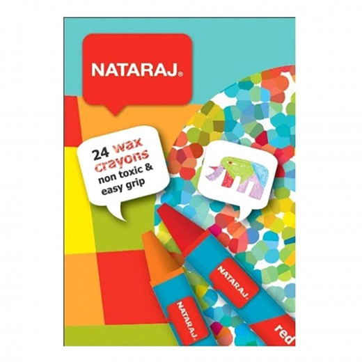 Nataraj Wax Crayons, 24 Colors