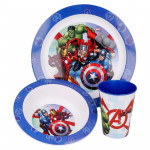 Marvel Easy Set Dinnerware, Avengers Design, 3 Pieces