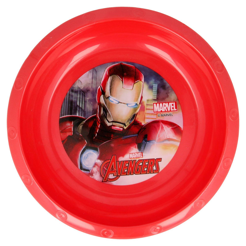 Marvel Plastic Bowl, Avengers Design, Red Color | Baby | Feeding | Plates & Bowls