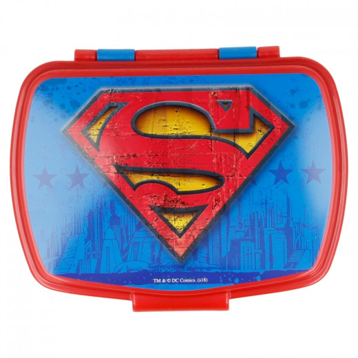 Stor Plastic Lunch Box, Superman Design
